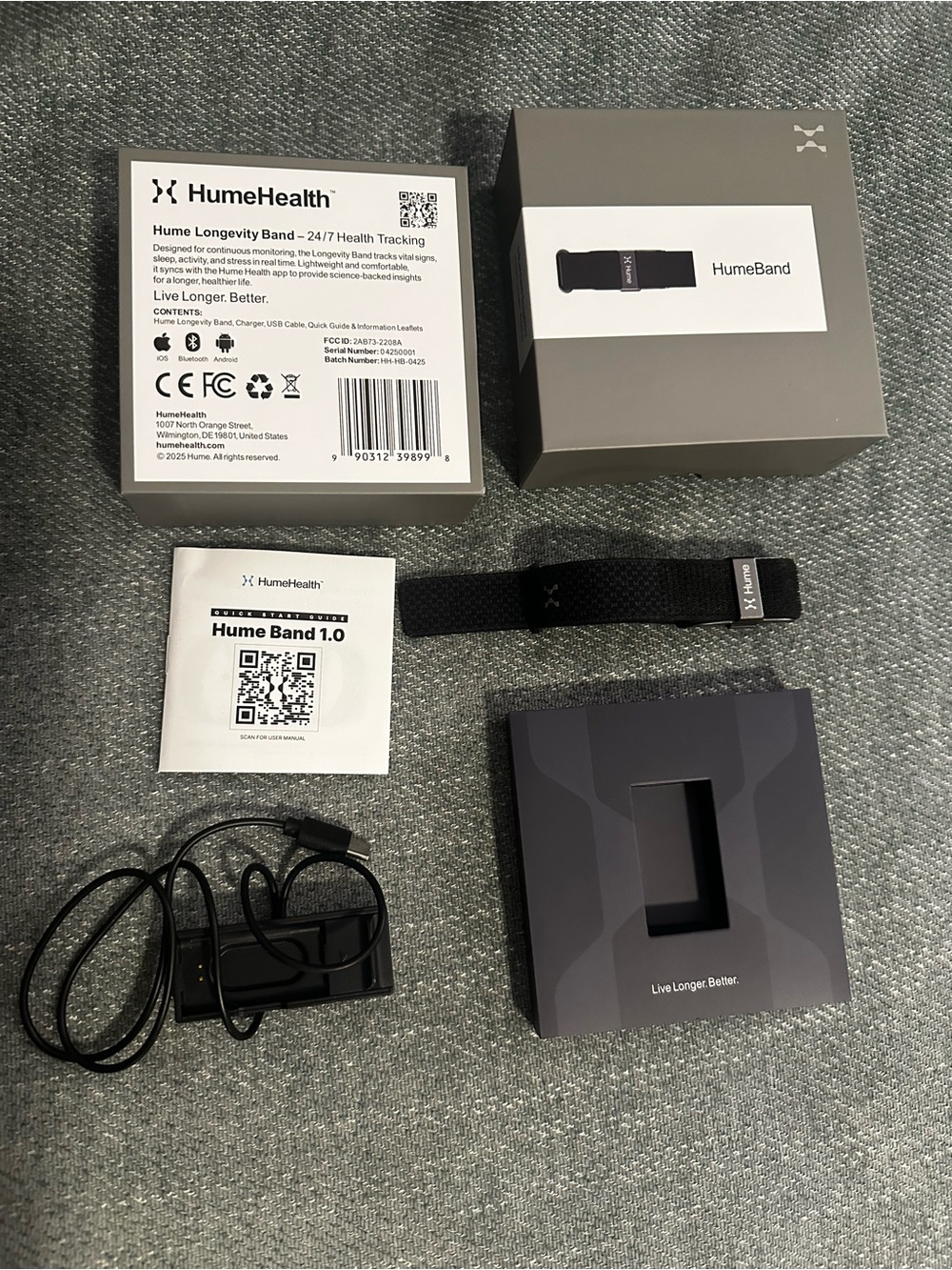 Hume Band - Black Smart Health Wristband